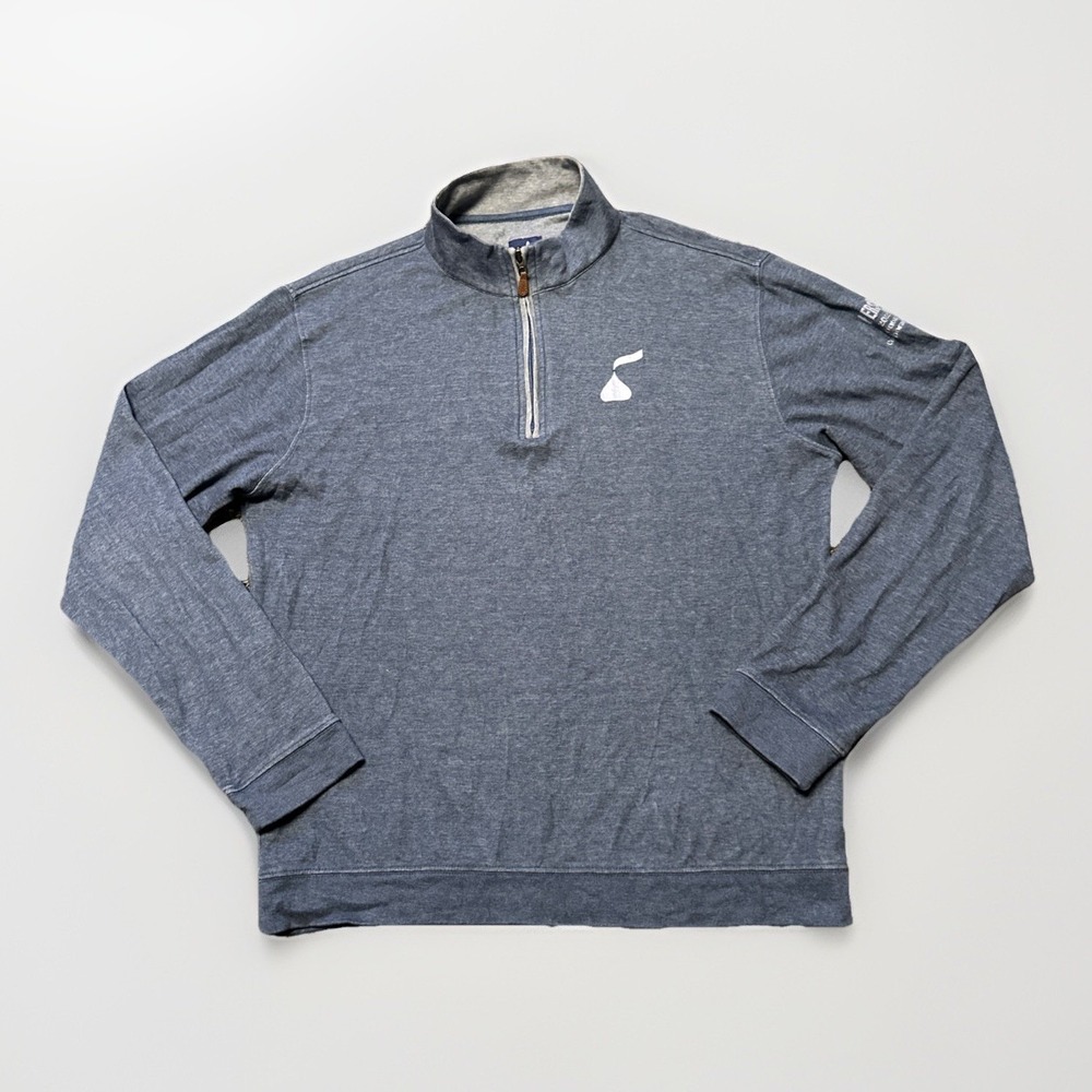 Johnnie-O Mens 1/4 Zip Sweater L Large Cotton Lyocell Blend‎